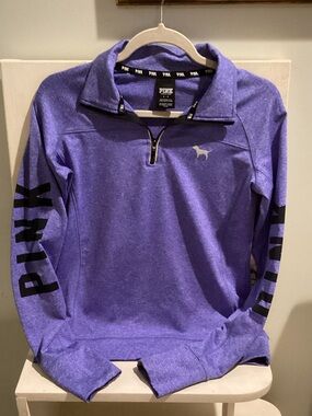 PINK Victoria's Secret Purple Quarter-Zip Pullover